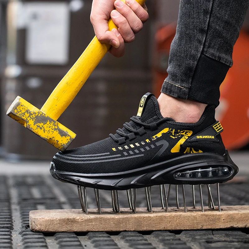 Легкая Защитная Обувь Унисекс Со Стальным Носком Дышащие Рабочие Ботинки