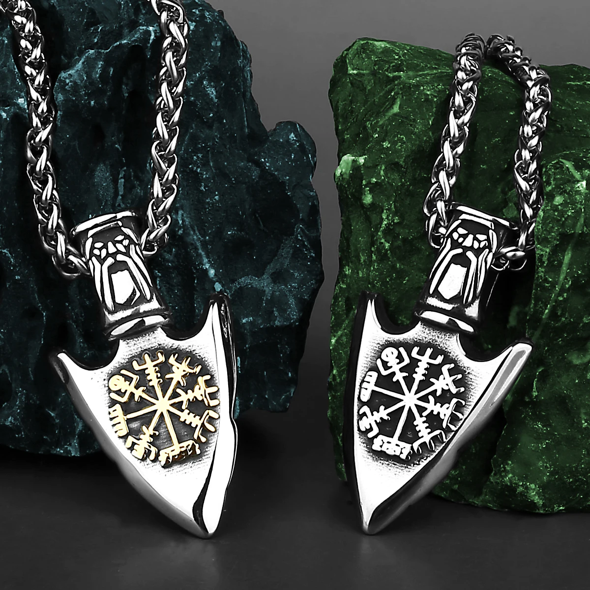 Collier pendentif Viking rétro Valknut Odin épée kungnir végétvisir collier amulette Viking Rune en