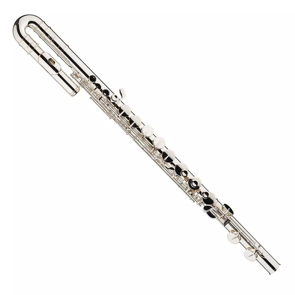 

Alto Flute Straight silver plated headjoint with silver lip plate silver plated head and body pointed key arms