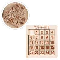 klotski puzzle wood slide number puzzle handmade intelligence convenient