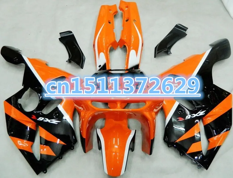 Обтекатель ABS-формы для Kawasaki ZX-6R ZX6R ZX 6R 1994-1997 94 95 96 97 Оранжевый Черный 1994 1995 1996 1997