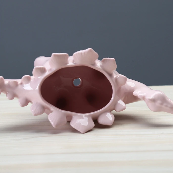 Милый цветочный горшок с динозавром керамический для суккулентов растений кашпо