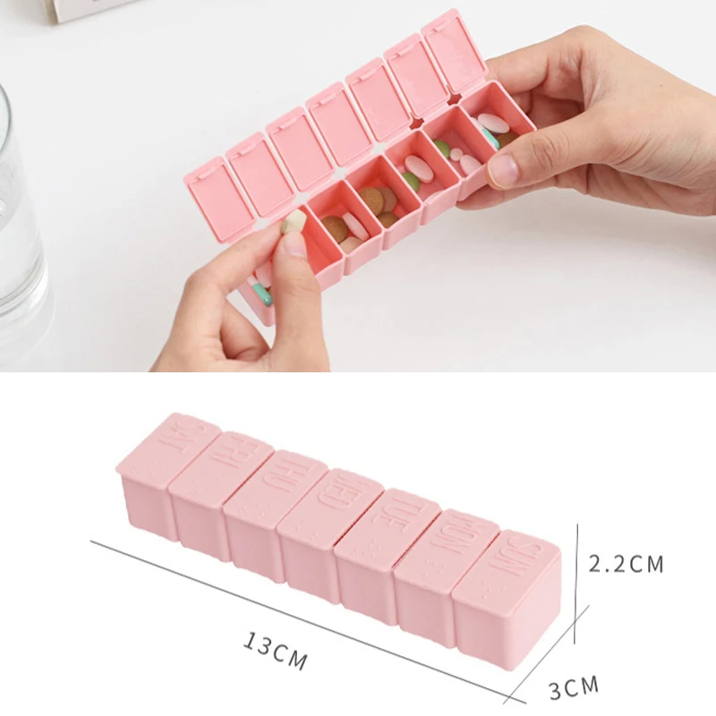 Дорожный контейнер для таблеток 2 шт./компл. еженедельный медицинский органайзер