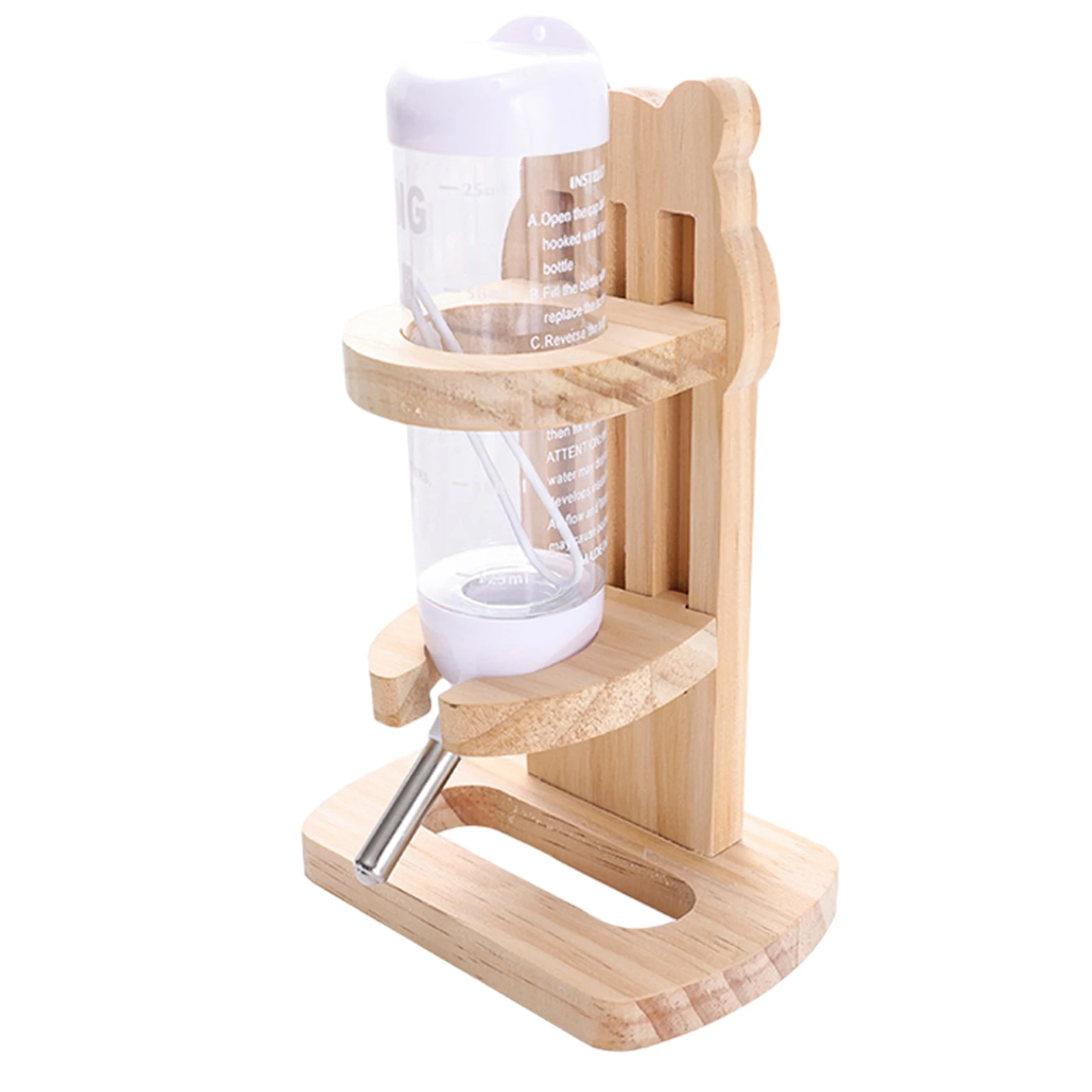 

Износостойкая бутылка для воды в виде мелких животных с двумя шариками, морская свинка, деревянная подставка, диспенсер для питья, автоматический подвесной Подарочный держатель