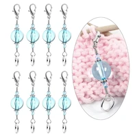 10pcs resin beads metal knitting stitch markers angel crochet craft locking stitch needle clip markers holder sewing tools