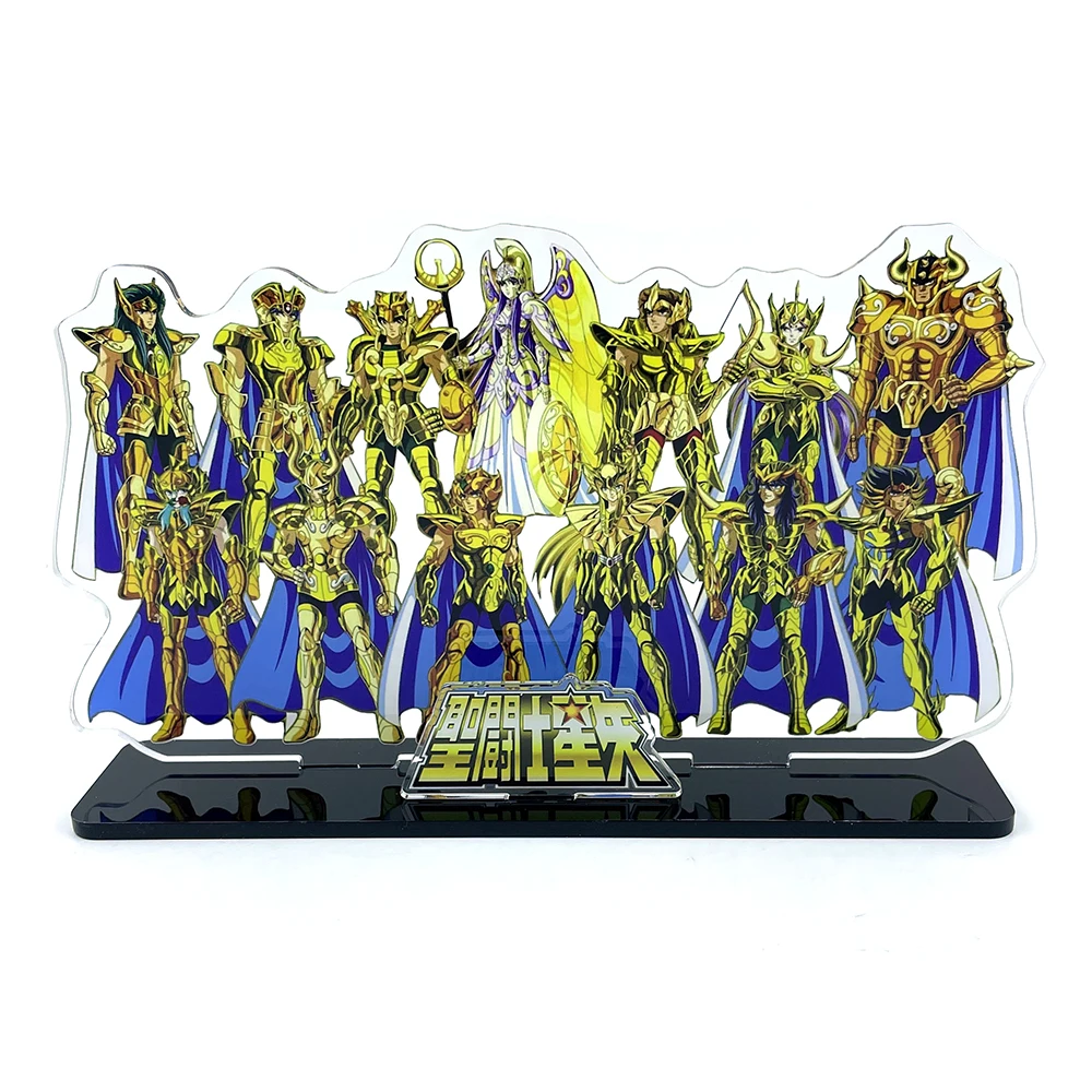 

Saint Seiya zodiacal signs Athena Shaka Saga Camus Muu Aiolia Aiolos Dohko Milo acrylic stand figure model plate holder topper