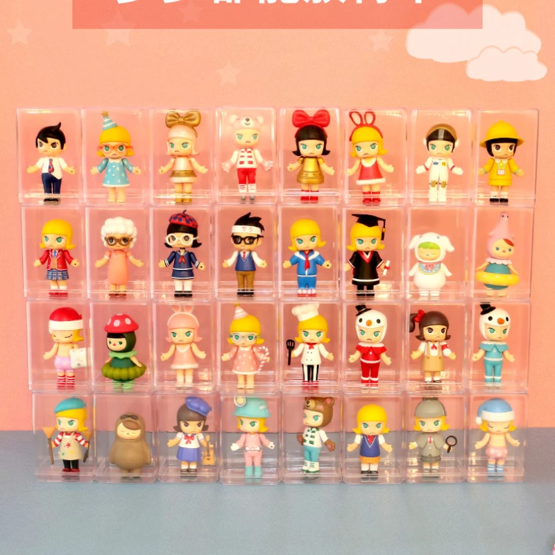

6/12/18 Pcs DIY Removable Dustproof Figures Display Stand Blind Box Wall Mounted Showcase Acrylic Japanese Anime Storage Box