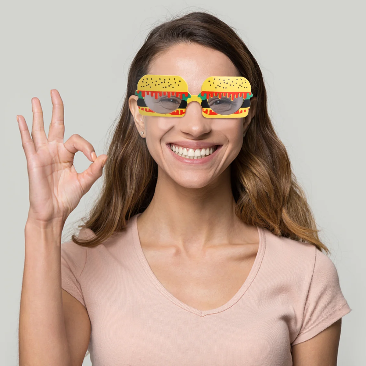 2 шт. солнцезащитные очки-гамбургеры реквизит для фотосессии вечеринки оправа