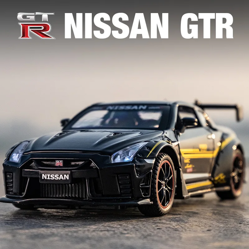 

1:32Nissan GTR R35 Sports Car Alloy Model Car Children Kids Toys Car Diecasts & Toy Vehicles Toy Cars Strong Pull-back Sound