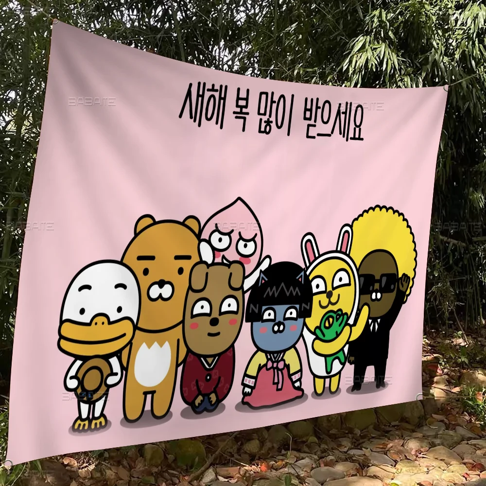 K-KAKAO F-FRIEND High End Quality Banner Printing Artistic Atmosphere Style Camping Flag