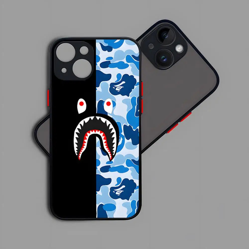 Phone Case A-Bathing -Ape B-BAPEs Matte Transparent Back For IPhone 16 15 14 13 12 11 Pro Max X XR XSMax 7 8 Plus Cover