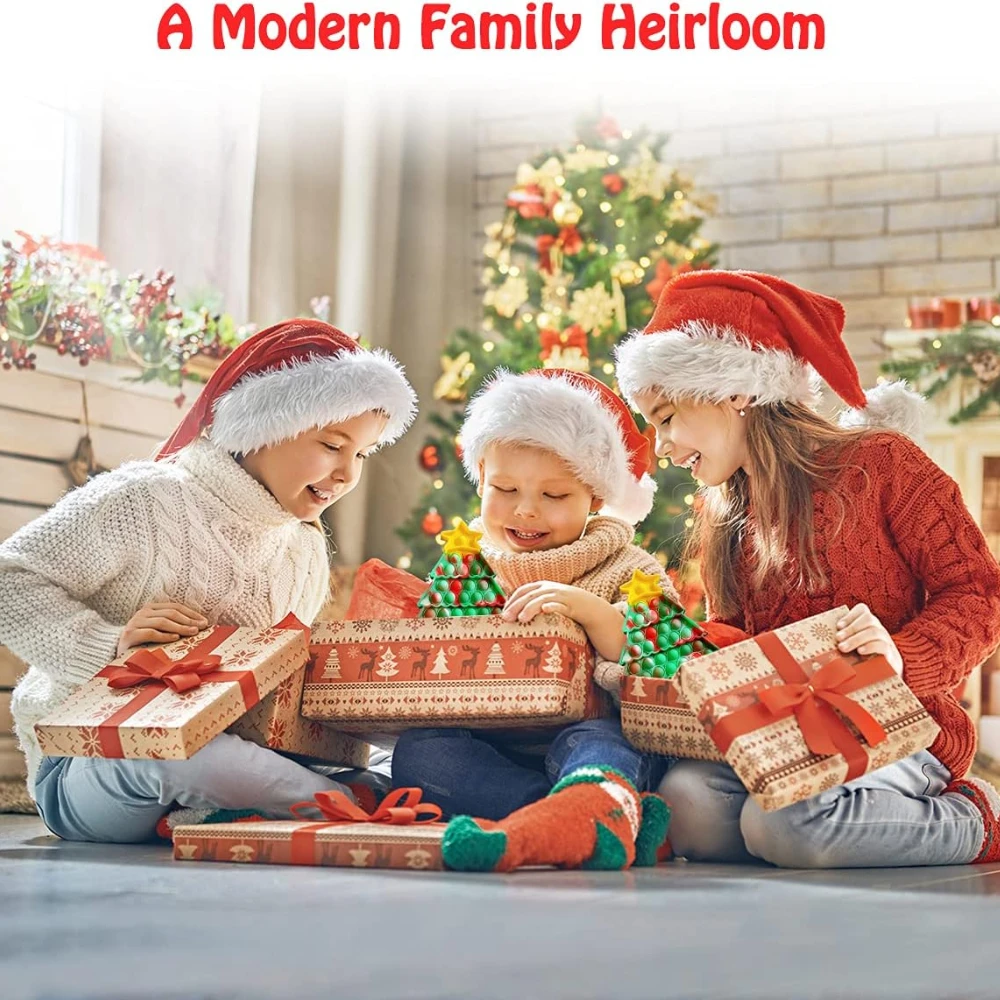 Рождественская силиконовая игрушка для снятия стресса малышей чулок елок