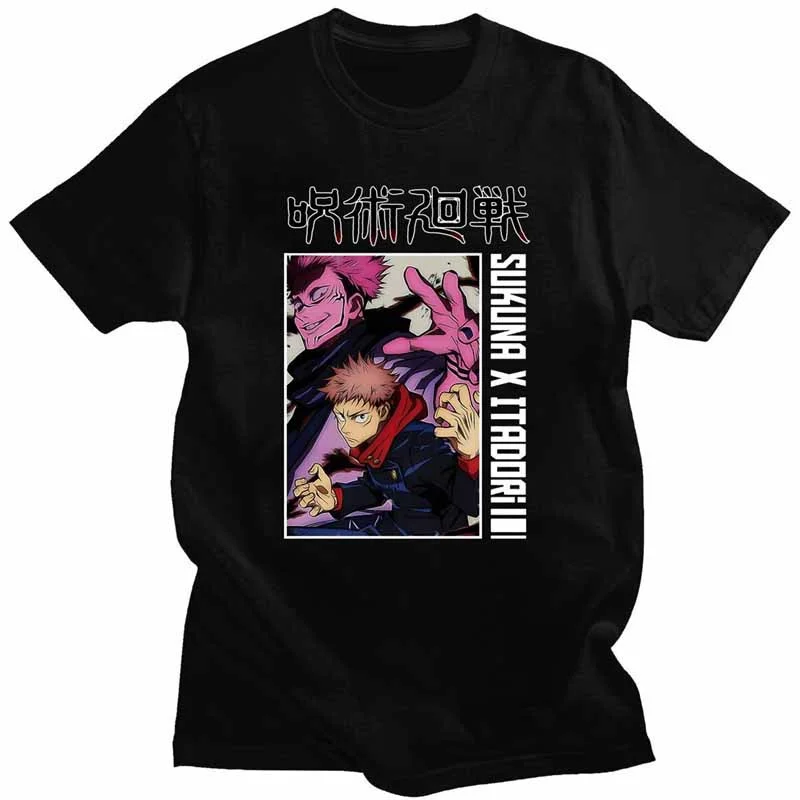 

Harajuku Jujutsu Kaisen Satoru Gojo Summer Cool Mens Oversized T Shirt Men's Tshirt Anime Fashion Printed Streetwear T-Shirt