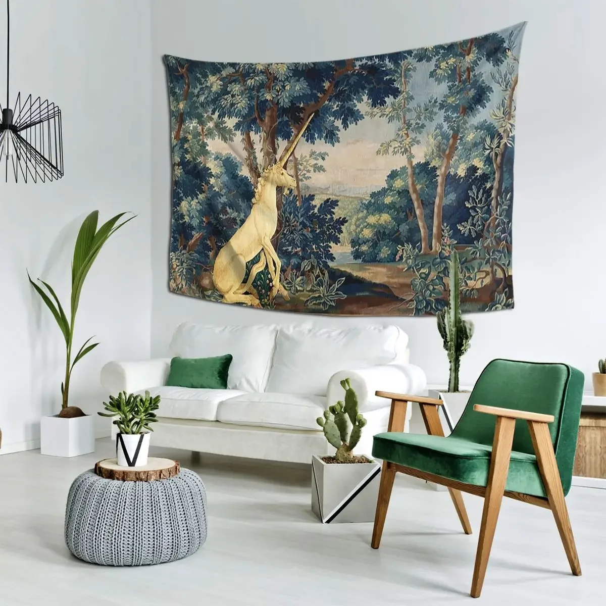 Настенная подвеска в виде единорога лесу смешные украшения для дома гобелены