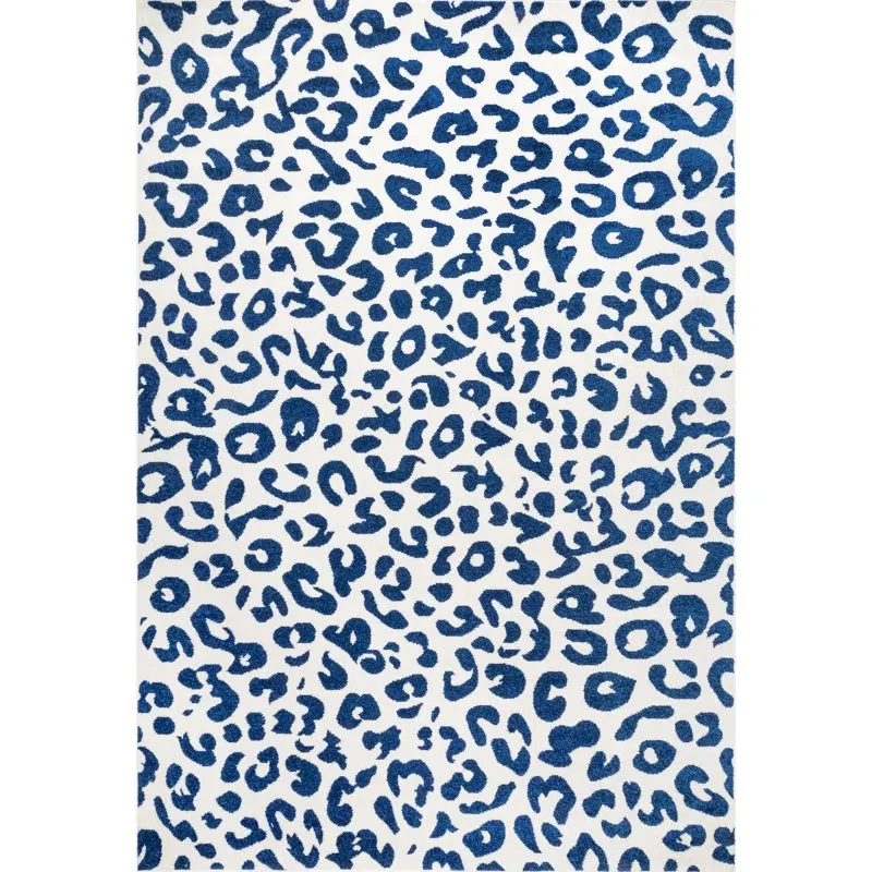 

Modern Annette 8' x 10' Blue Leopard Print Area Rug: Soft, Durable & Stylish - a Perfect Home Decor Addition!