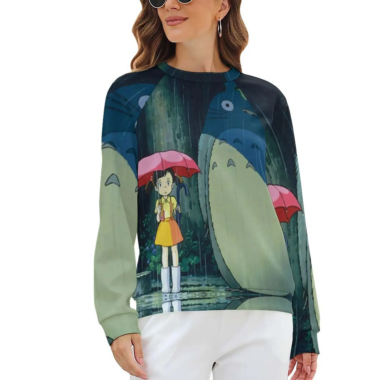 

Totoro Hoodies Woman Japanese Anime Print Classic Casual Hoodie Winter Long Sleeve Kawaii Graphic Clothing Large Size 2XL 3XL