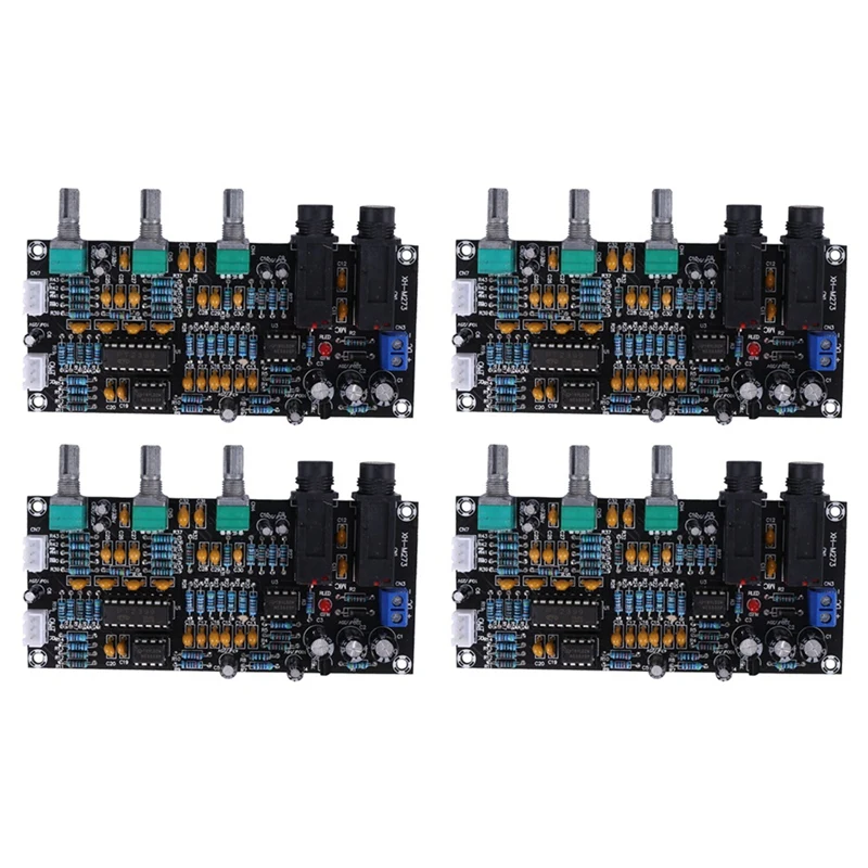 

4X PT2399 Digital Microphone Amplifier Board Reverberation Karaoke Reverb Amplifier NE5532 Pre-Amplifier Tone Board