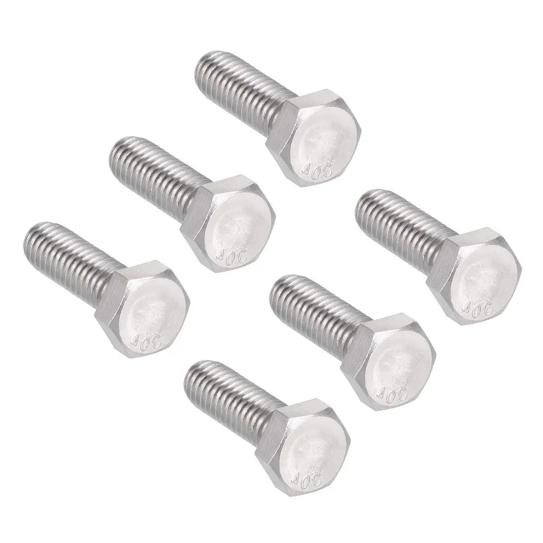 

5/16-18x5/8" Hex Bolts 304 Stainless Steel Hexagon Screw Bolt 6pcs
