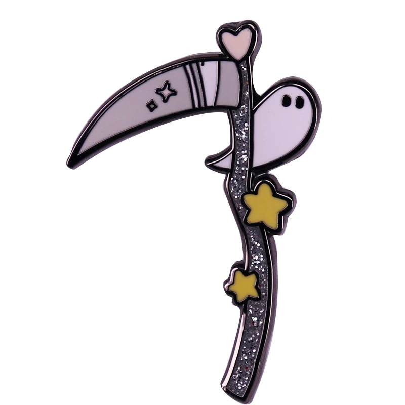 

B1483 Anime Shining Sickle Lapel Pins for Backpack Enamel Pin Women's Brooch Badges Fashion Jewelry Accessories