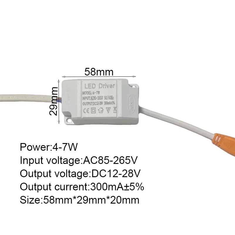 

Светодиодный драйвер AC85-265V 300 мА