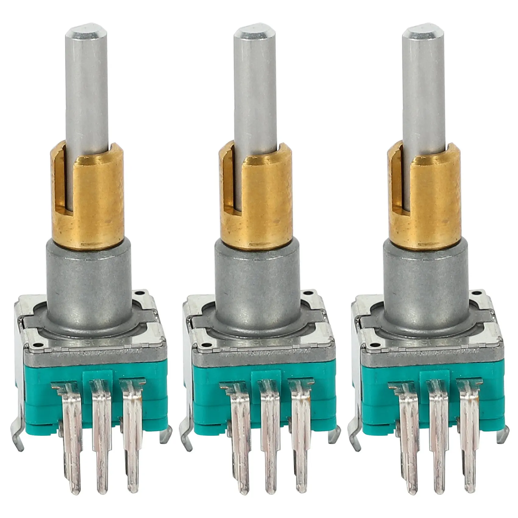 

3X EC11EBB24C03 Dual Axis Encoder With Switch 30 Positioning Number 15 Pulse Point Handle 25Mm
