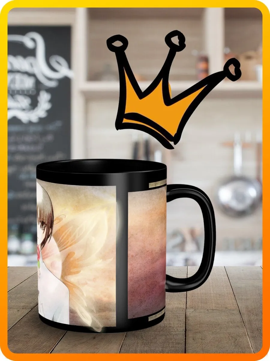 Кружка черная аниме корзинка фруктов (Тору Хонда Сигурэ Сома Юки Кё Сома) - 11084 |