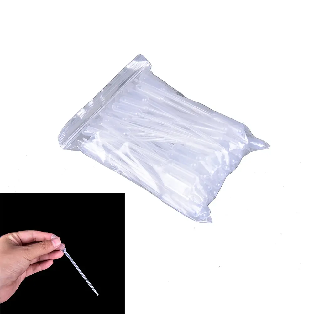 

100Pcs 0.5ML Transparent Pipettes Disposable Safe Plastic Eye Dropper Transfer Graduated Pipettes for Lab Experiment Supplies