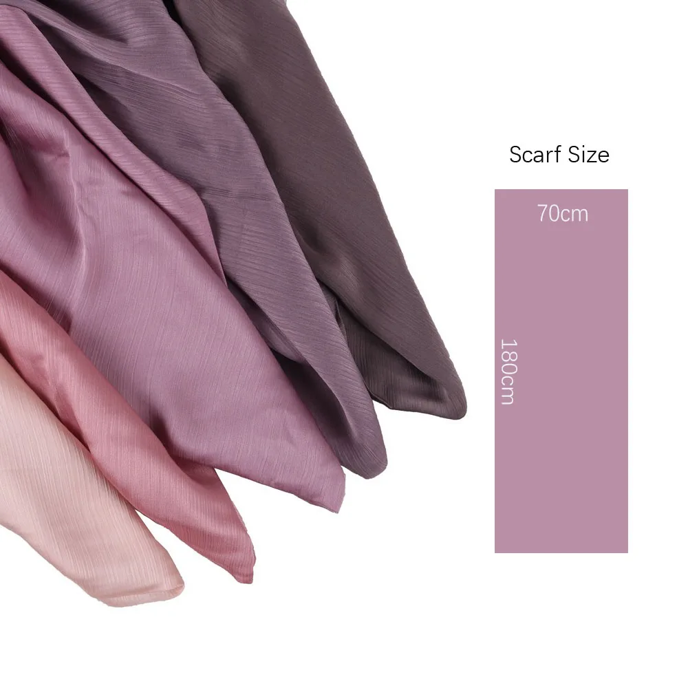 Instant Muslim Women Crinkle Satin Silk Hijab With Bonnet Caps  Hijabs Scarves Satin crinkle Scarf With UnderScarf Inner Caps