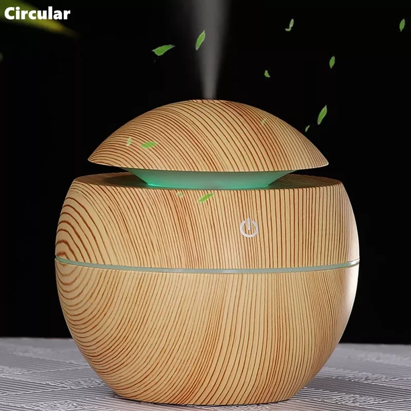 

Aroma Essential Oil Diffuser Ultrasonic Air Home Humidifier USB Mini Mist Maker Aroma Diffuser 130ML 7 Color LED Light Bedroom