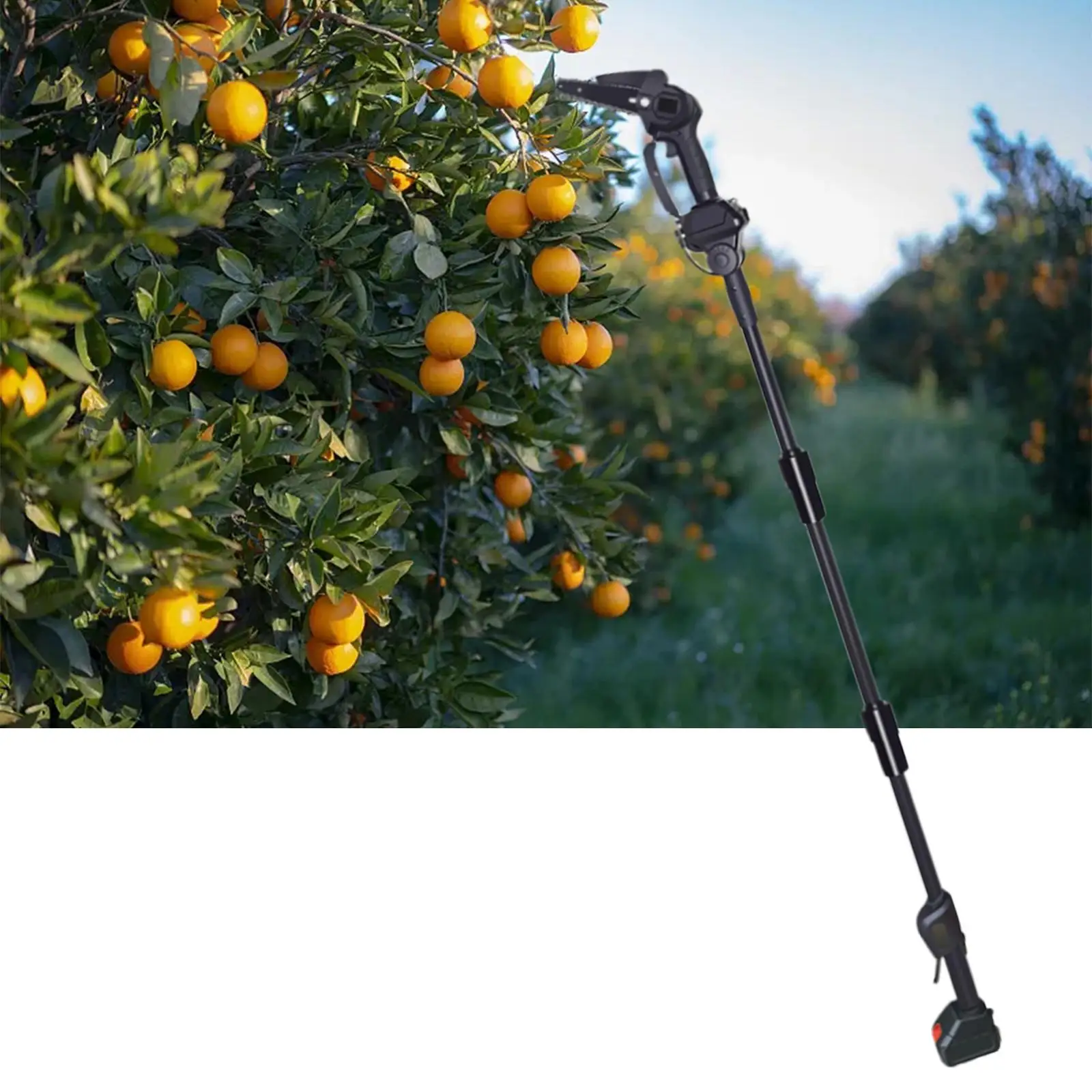

2 in 1 Electric Pole Saw Cordless Multi Angle Chainsaw Lightweight 4 Sections Aluminum Alloy Pruning Pole Saw for Tree Trimming