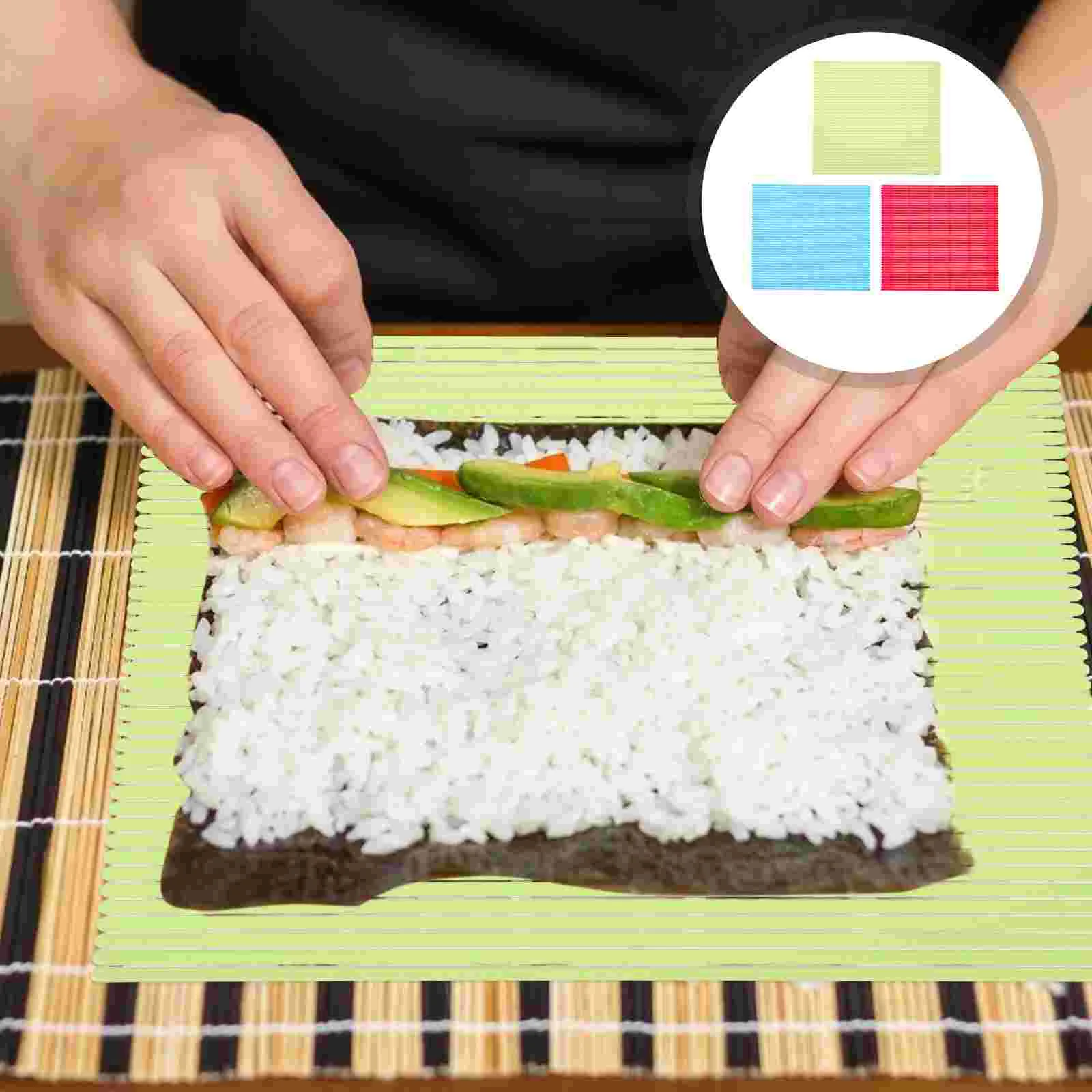 

Sushi Mat Rolling Making Kit Rice Roller Bamboo Plastic Maker Mats Tea Roll Kung Accessory Fu Chef Diy Cooking Japanese Plate