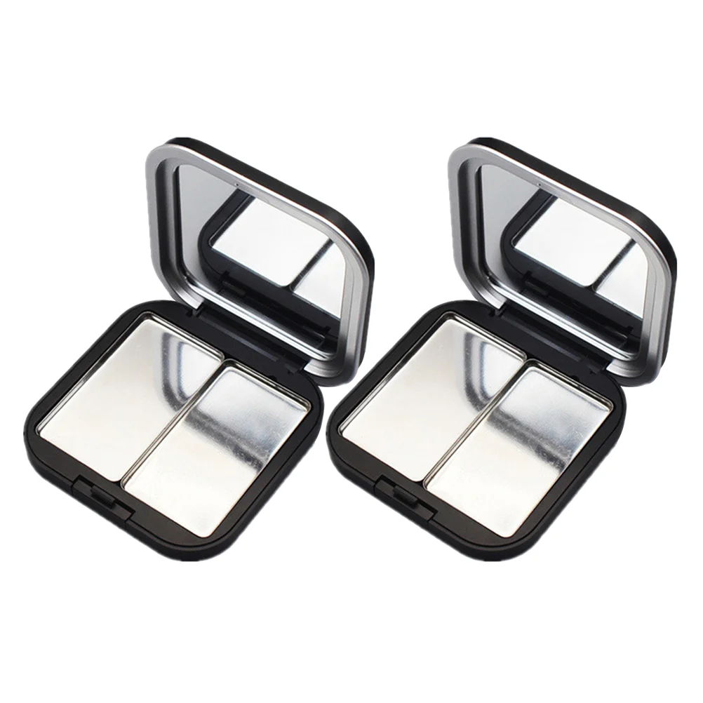 

2Pcs Lipstick Tray Refillable Lipstick Eyeshadow Aluminum Palettes Pans Empty Spotlight Dish Blush Pallet Makeup