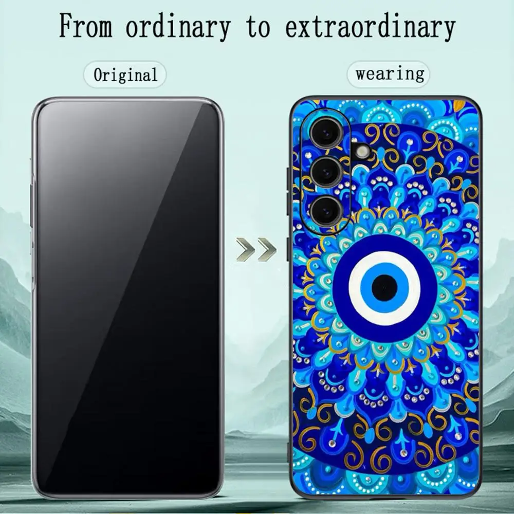 Фото Чехол для телефона с дизайном «Злой глаз» в стиле хип-хоп для Samsung Galaxy S26 S25 S24 S23 S22 S21 Plus Ultra Note20, мягкий, черный №5