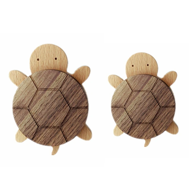 

Solid Cute for Turtle Hook Wooden Clothes Towel Hanger Drawer Handle