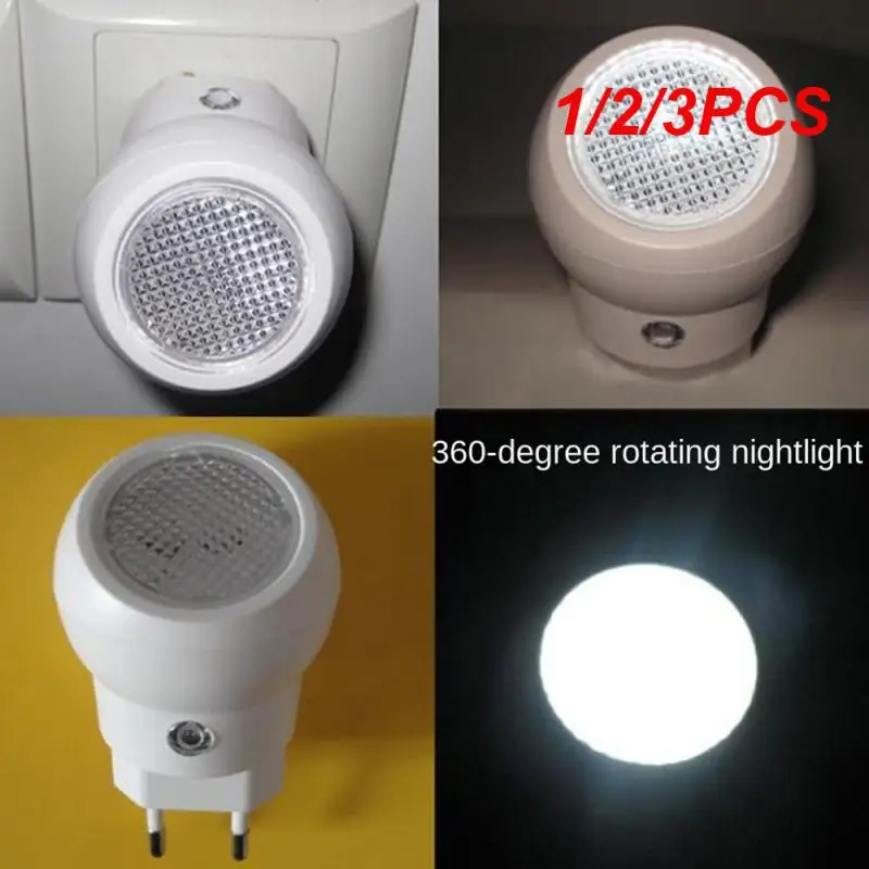 

1/2/3PCS Baby Sleeping Light Flame-retardant Abs Energy-saving 360-degree Soft Light Led Light-controlled Bedroom Lighting