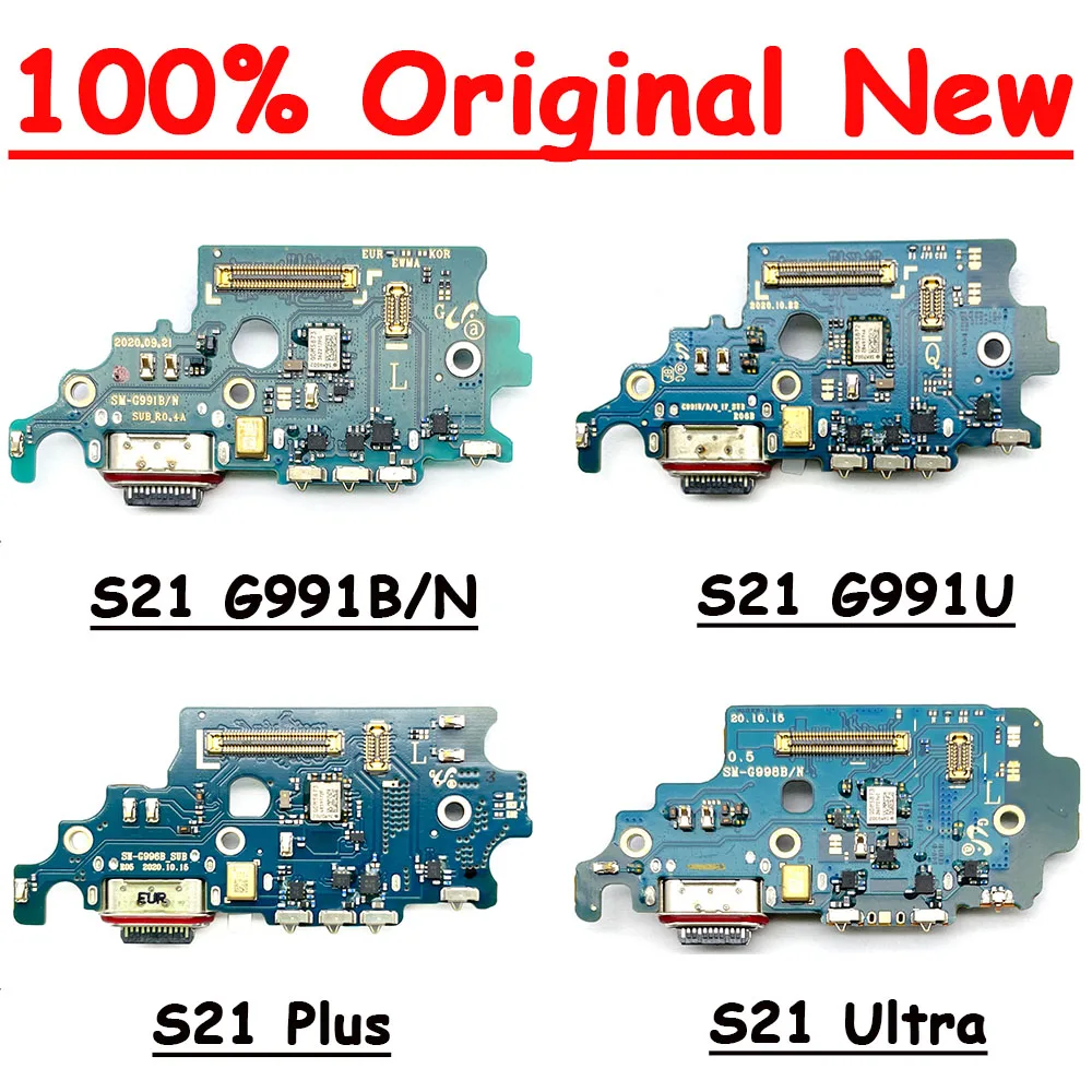 Оригинал для Samsung Galaxy S21Ultra G998B S21 G991B S21 Ultra G998B G998N Новый USB-коннектор для зарядки плата Порт док-станция гибкий кабель