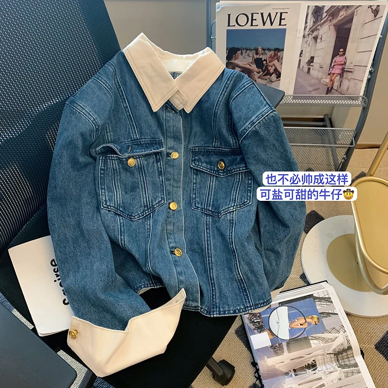

European And American Loose Women Autumn Denim Casual Wholesale All-Match Coat2022