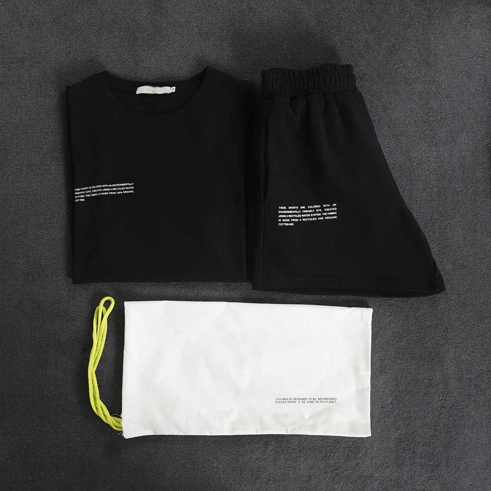 Футболка и шорты женские спортивные большого размера топ с коротким рукавом для