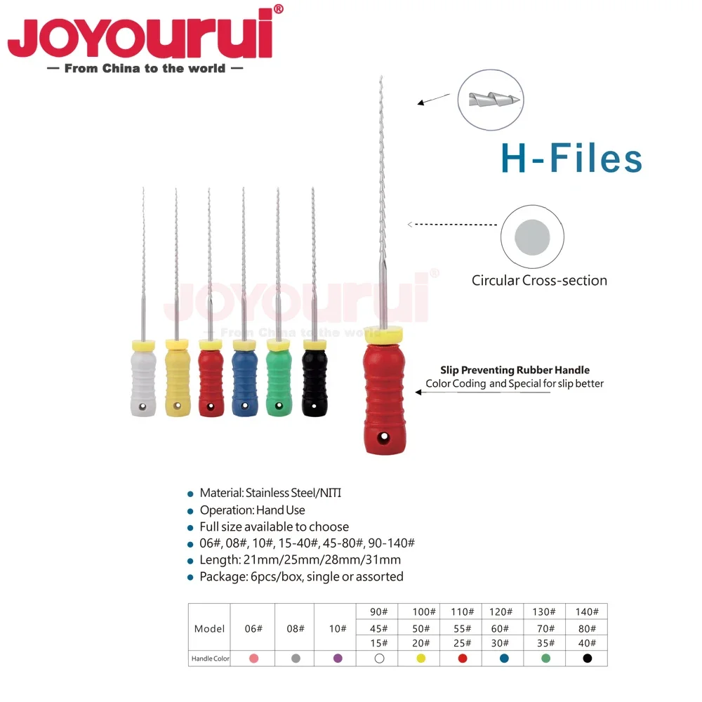 6 шт./кор. эндодонтия стоматологической H-файлы 21 мм/25 мм 08 # Ручной консервный файл