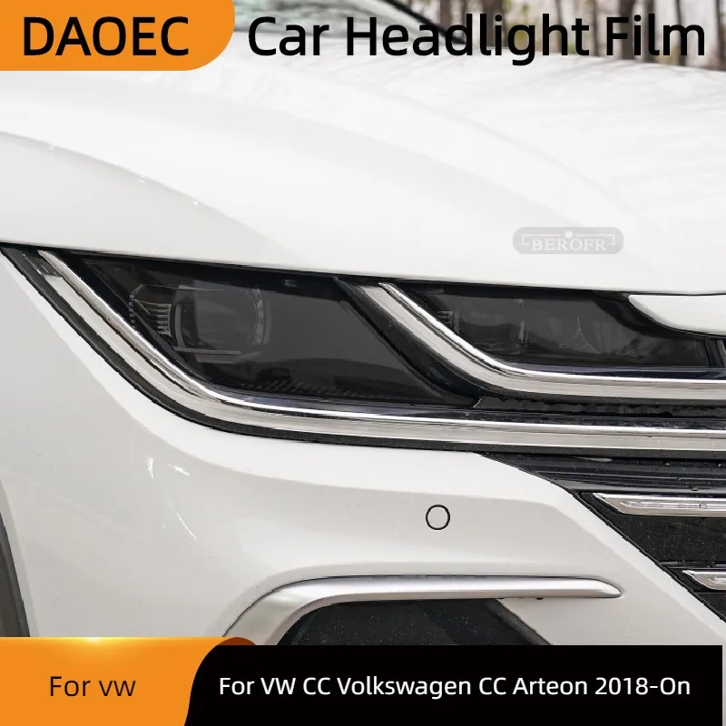 

Для VW CC Volkswagen CC Arteon 2018-On тинт для автомобильной фары Черная защитная пленка защита прозрачная наклейка из ТПУ аксессуары