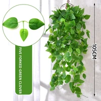 fake artificial ivy wall home decor rattan hotel wedding room green leaves 104cm for wedding party diy fake wreath leaves