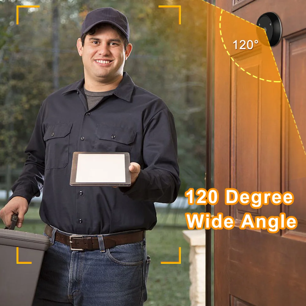 WSDCAM видео глазок дверной звонок камера 2 4 дюймов ЖК ИК Ночное Видение глаз