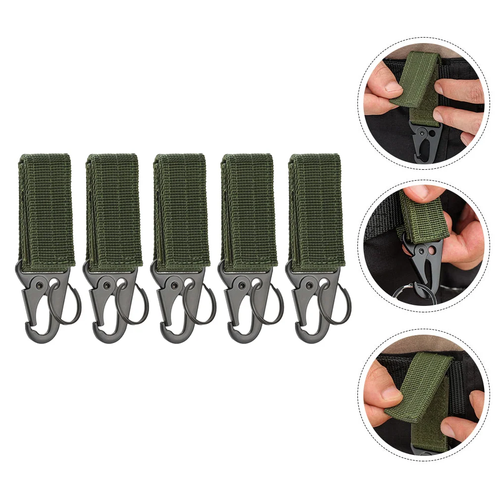 

5Pcs Camping Keychain Heavy Duty Carabiner Keyholder for Hiking Climbing Adventure Camping