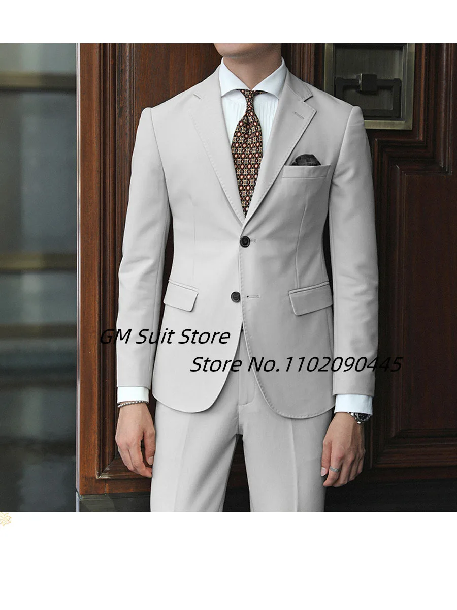 2022 New Men's Suits Elegant Dress 2 Piece Single Breasted Lapel Formal Fashion Wedding Prom Party Tuxedo(Jacket + Pants)