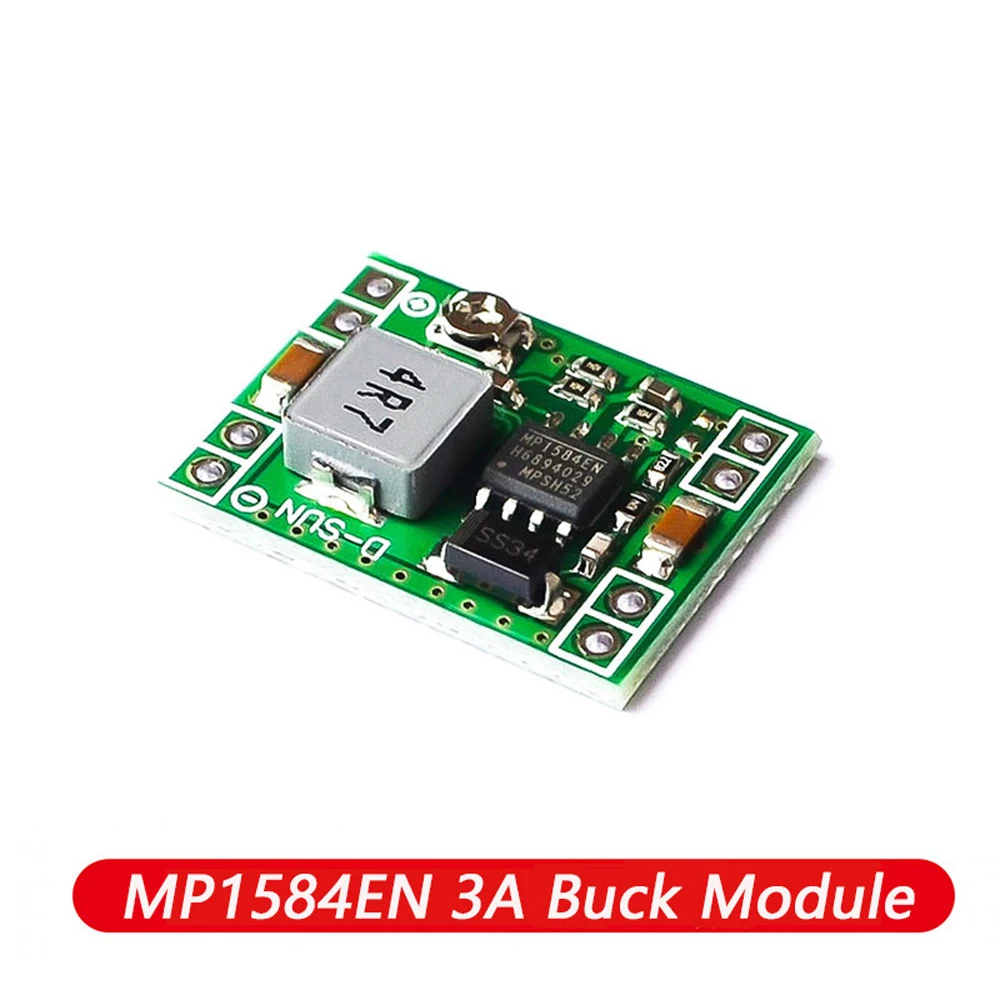 

MP1584EN DC-DC Step-down Power Module 3A Adjustable Step-down Module for Arduino Instead of LM2596 Power Step-down Output Module