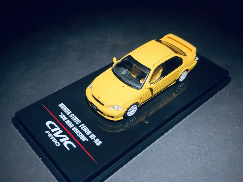 INNO 1/64 HONDA CIVIC FERIO Vi RS PHOENIX YELLOW JDM мод версия литой модели автомобилей Ограниченная