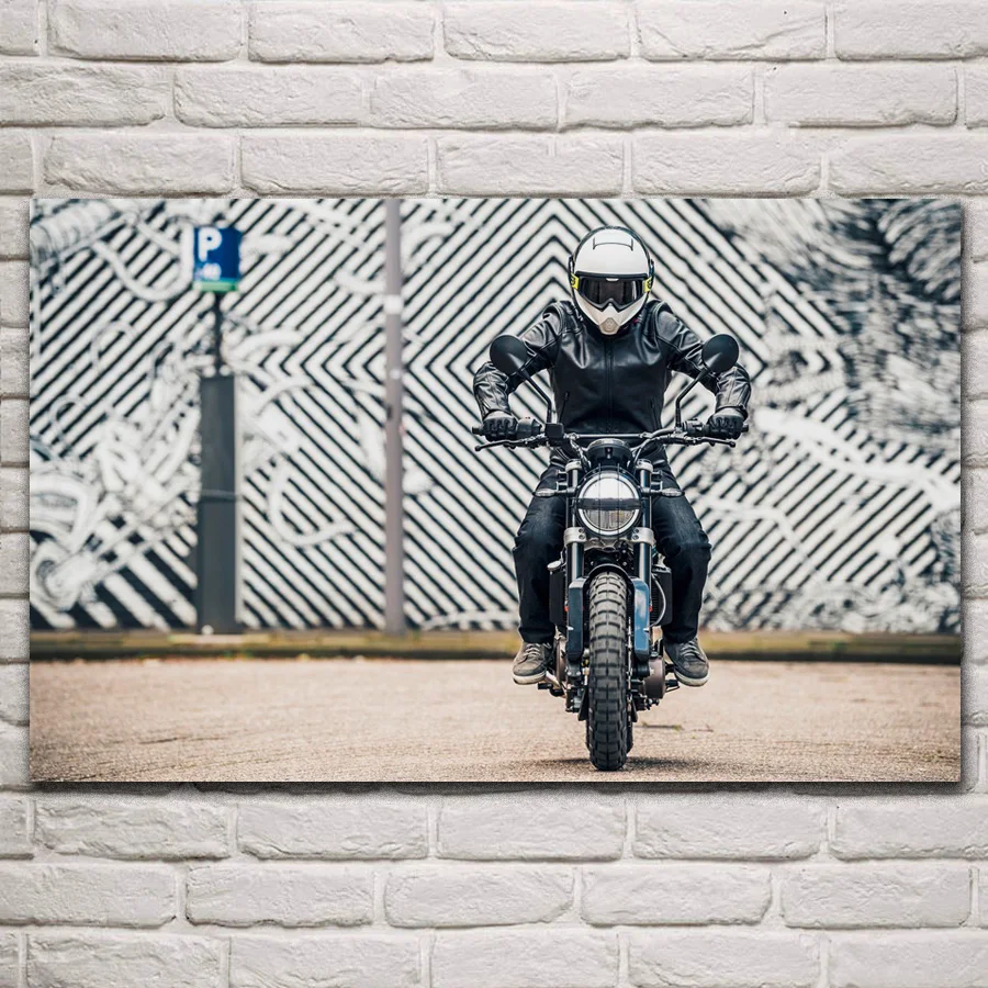 

cool street bike svartpilen 401 motorcycle superbikes living room home decoration art fabric posters on wall picture KR350