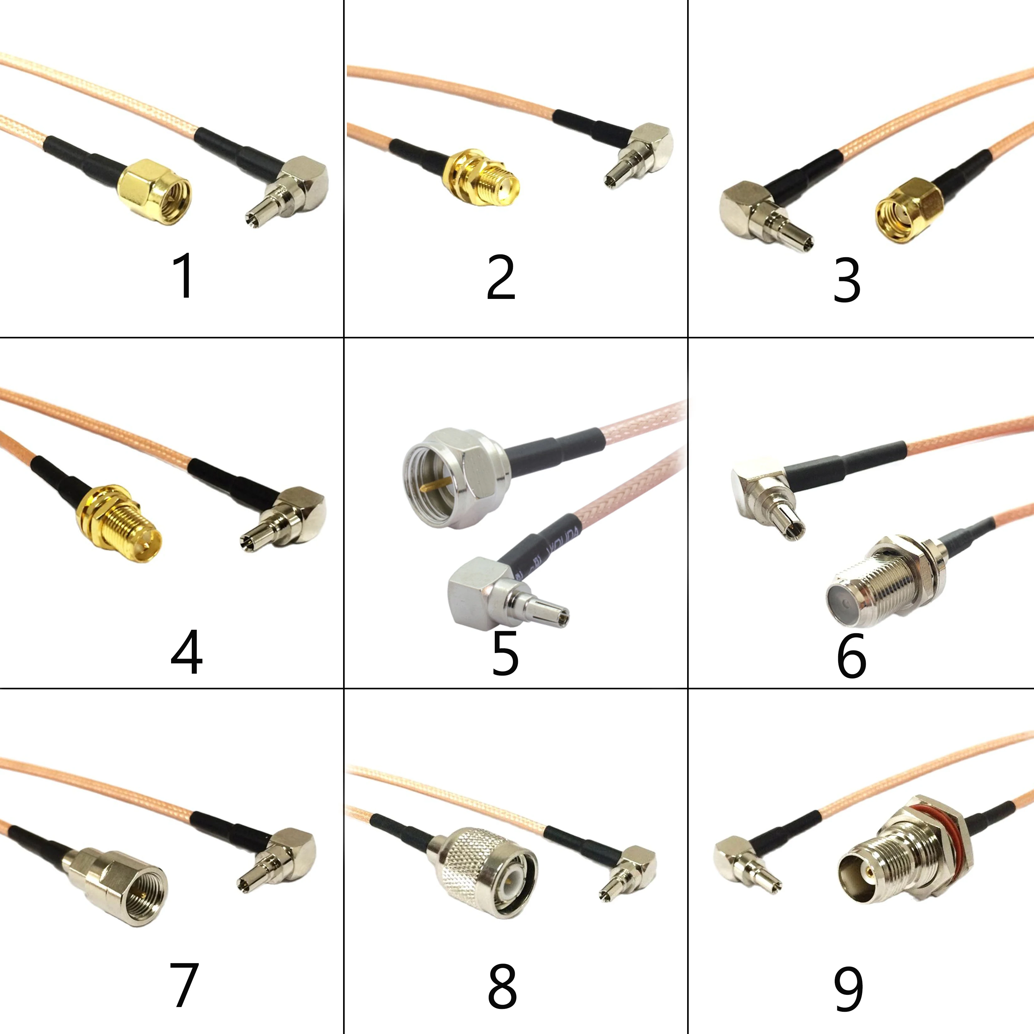 3G USB Modem Cable CRC9 Right Angle Switch SMA/ FME/F /TNC Male Female Pigtail Adapter RG316 Wire Connector New Wholesale