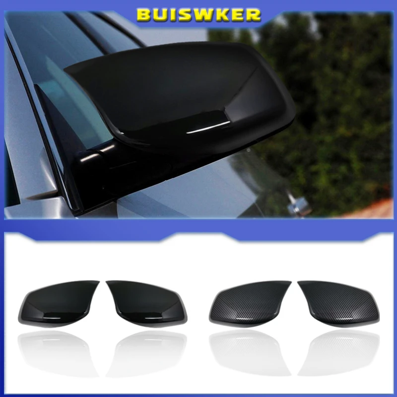 Carbon Fiber Car Rear View Door Wing Mirror Side Mirror Cover Caps Shell Case for BMW E60 E61 E63 E64 5 Series Model 2004-2008