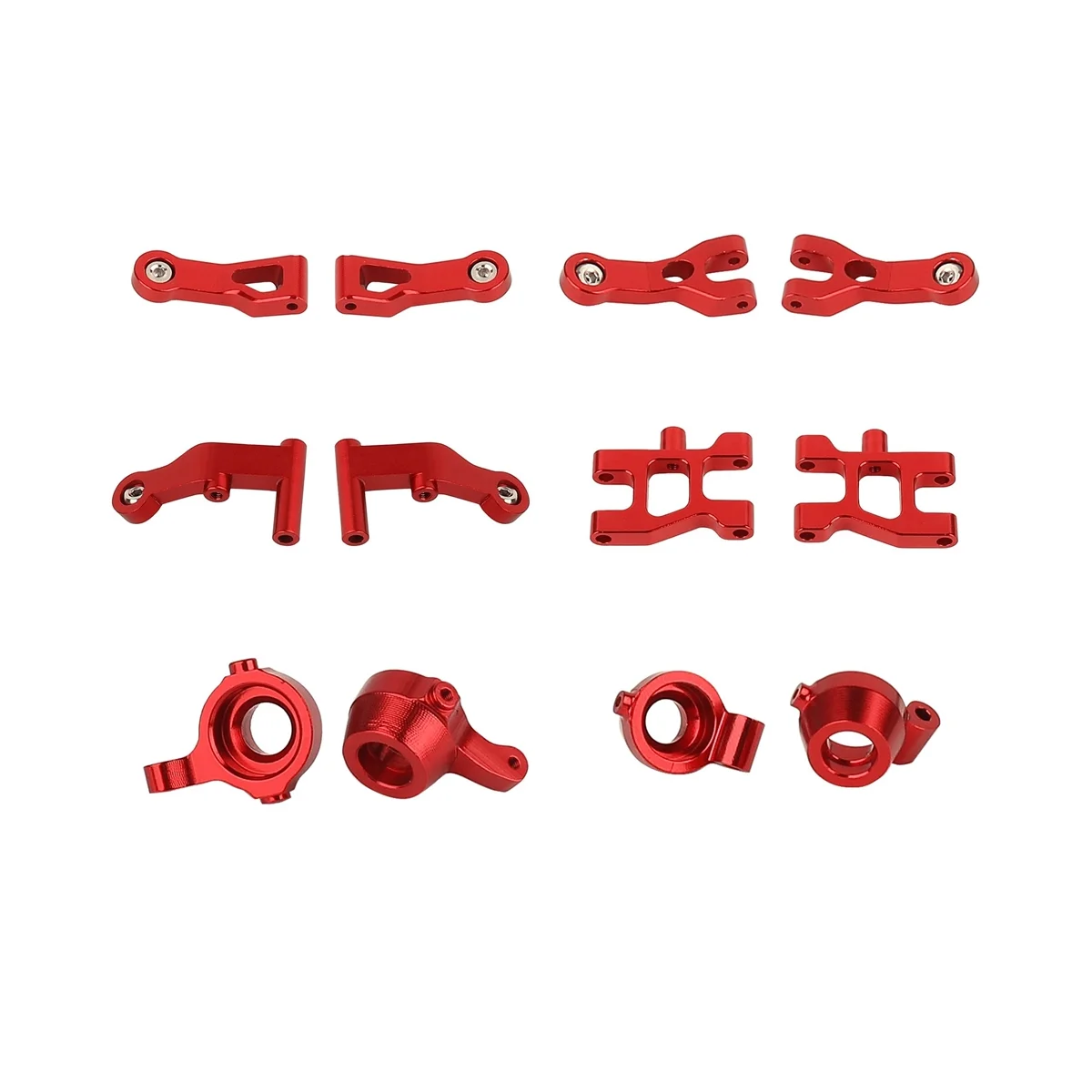 

12Pcs Metal Front and Rear Arm Steering Cup Hub Carrier Set for MN68 MN 68 1/16 RC Car Upgrade Parts Accessories Kit,1